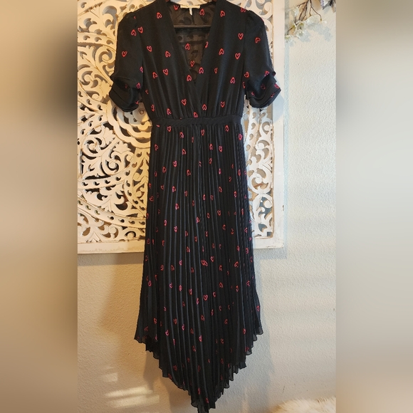 Maje Women's Black and Red Dress Size Small - Picture 7 of 14